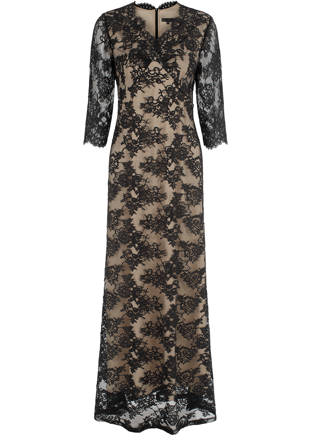 SALAZIA Black Sheer Cotton-Blend Maxi Dresses