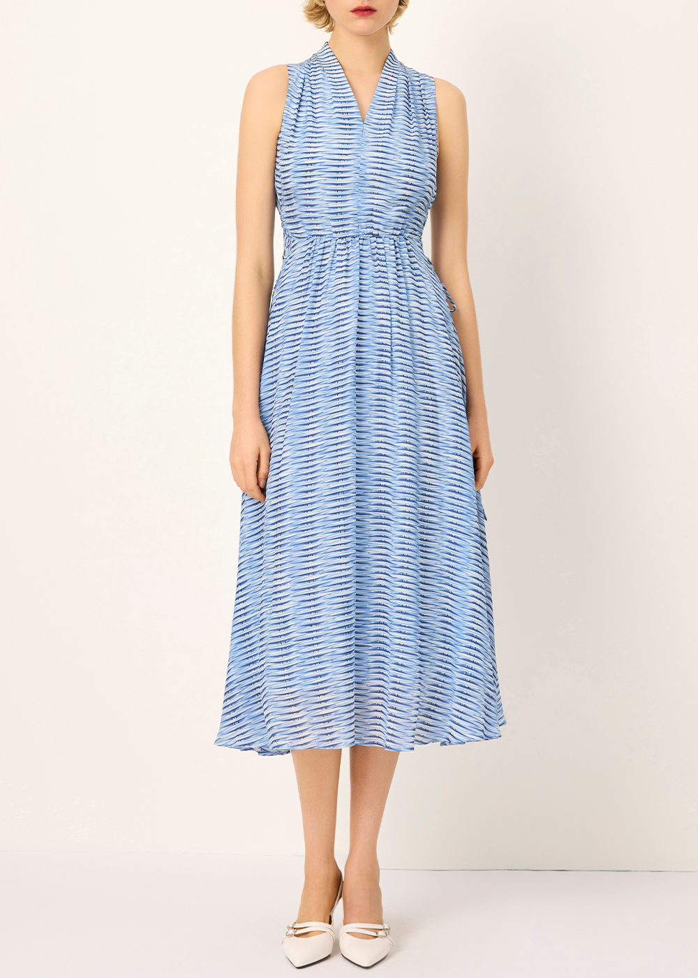 SALAZIA Blue Rattan Weave Maxi Dresses