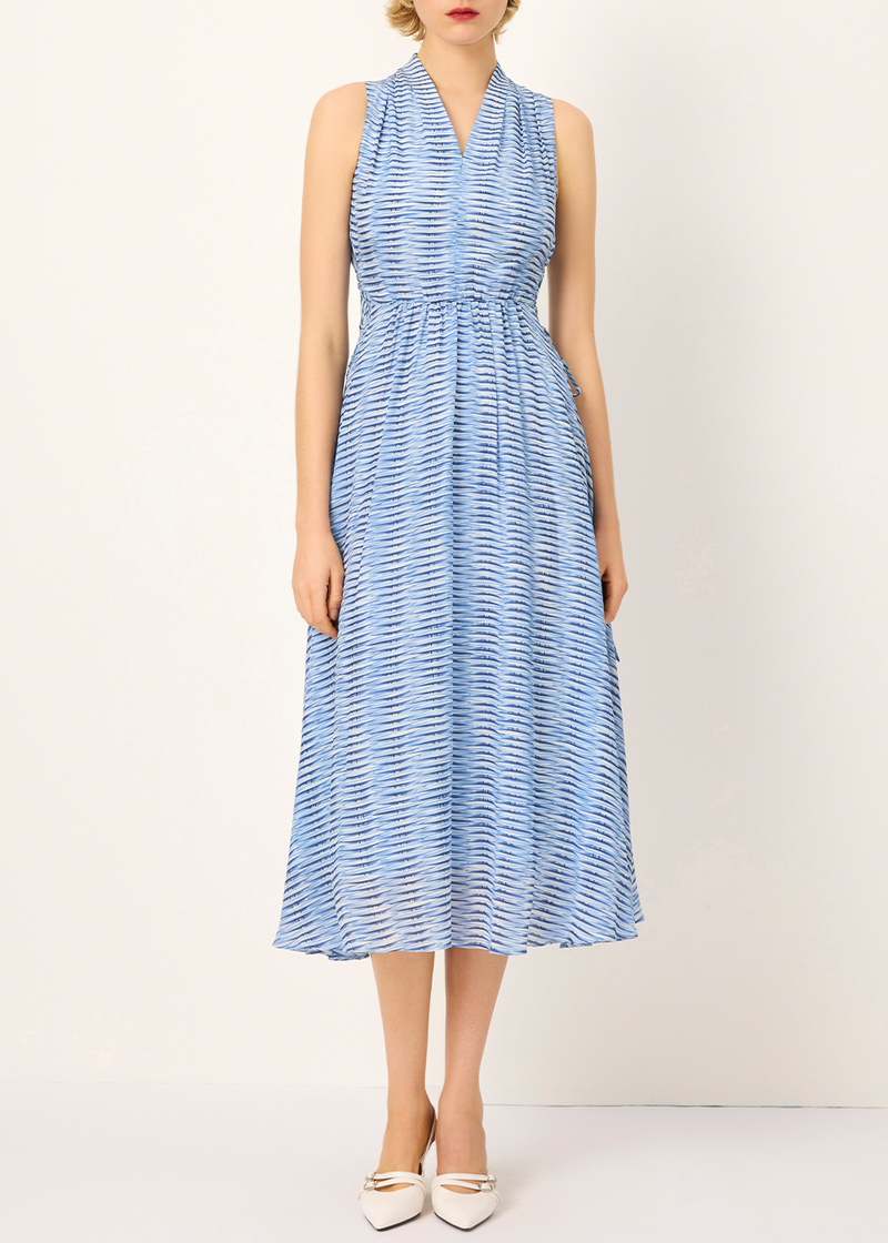 SALAZIA Blue Rattan Weave Maxi Dresses