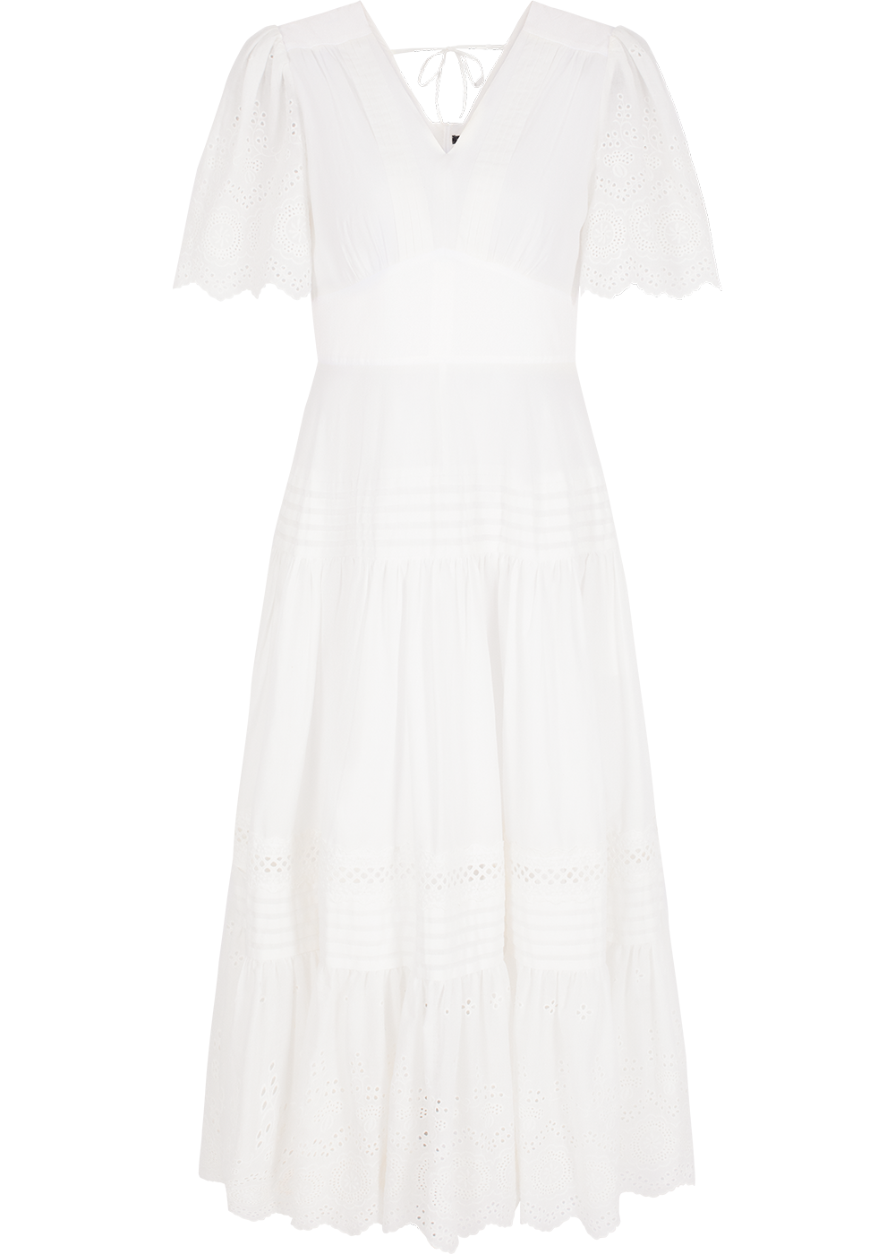 SALAZIA White Cotton Lace Dresses
