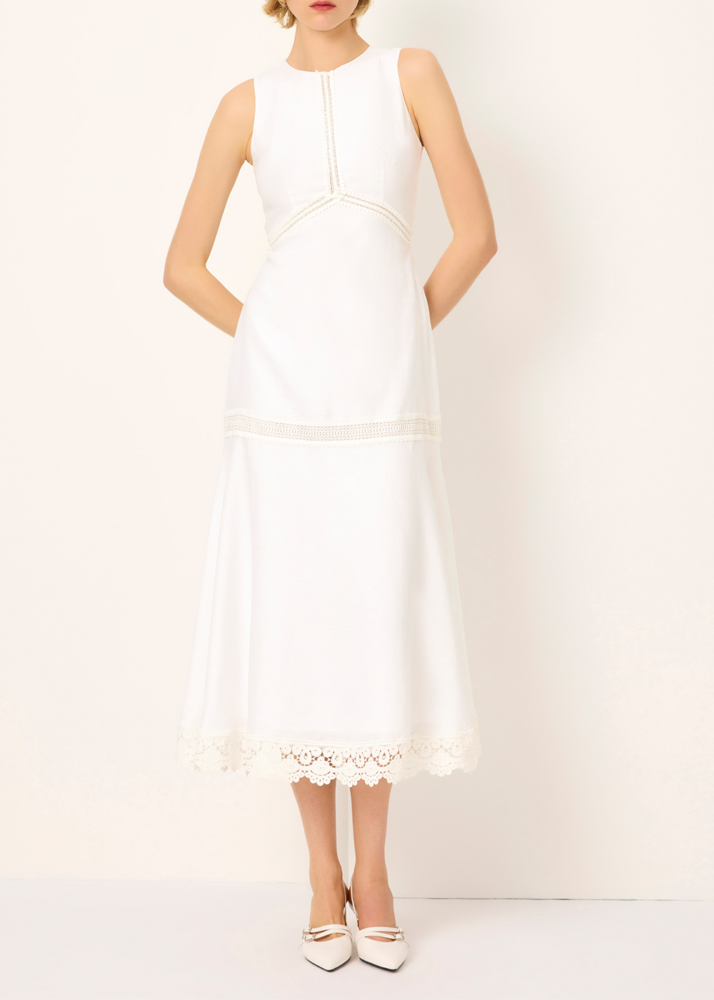 SALAZIA White Canvas Dresses
