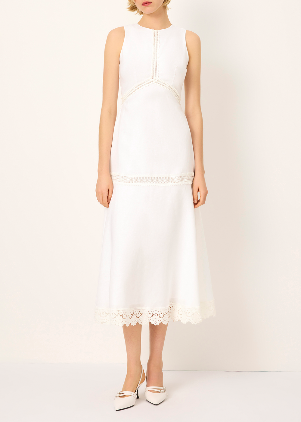 SALAZIA White Canvas Dresses