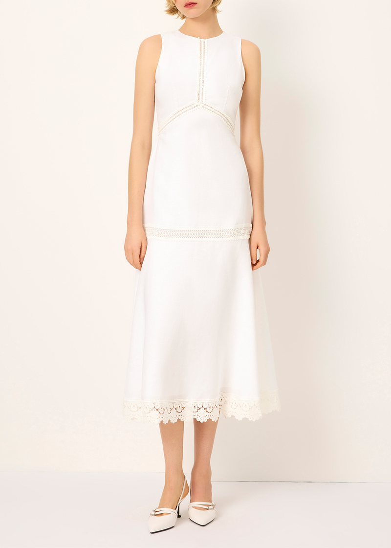SALAZIA White Canvas Dresses