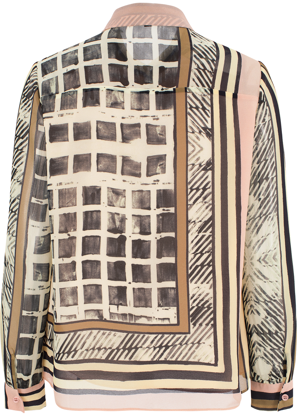 SALAZIA Pink Geometric Art Blouses