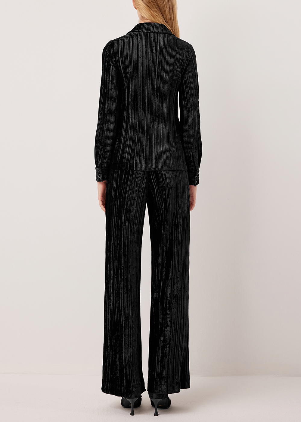 SALAZIA Black Stretch Fitted Blouses