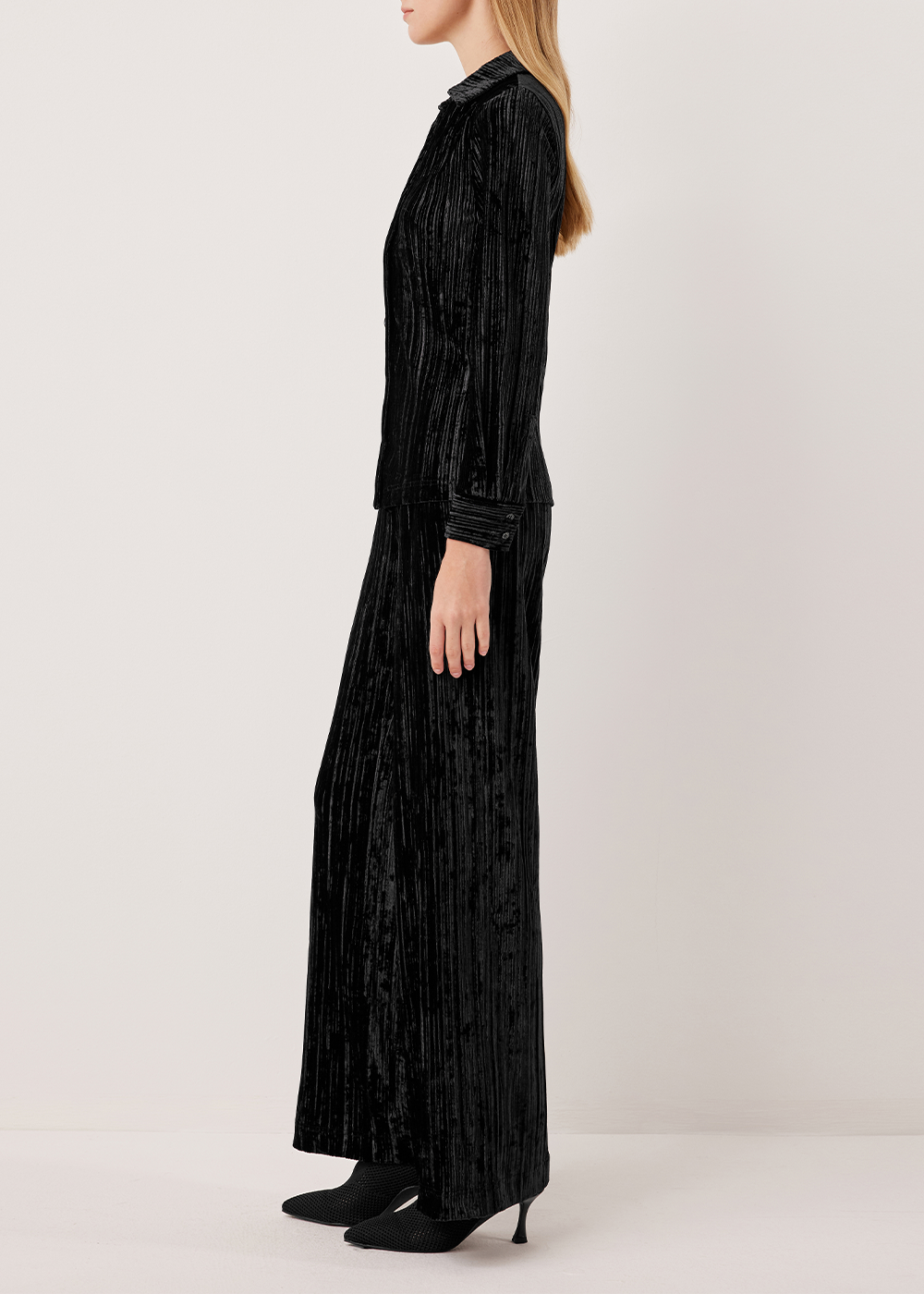 SALAZIA Black Stretch Fitted Blouses