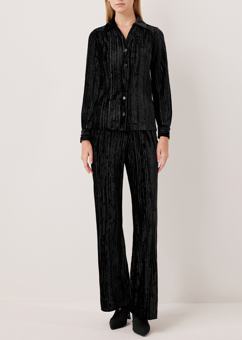 SALAZIA Black Stretch Fitted Blouses