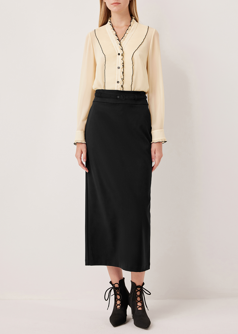 SALAZIA Ivory Silk Blouses