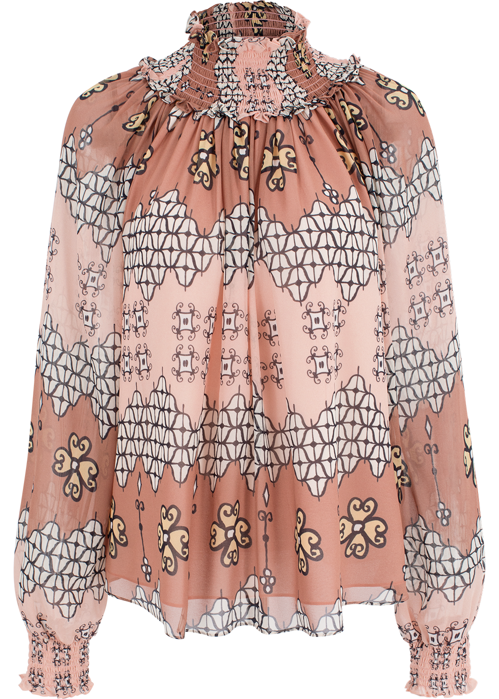 SALAZIA Pink Enchanted Garden Blouses