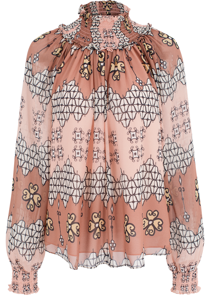 SALAZIA Pink Enchanted Garden Blouses