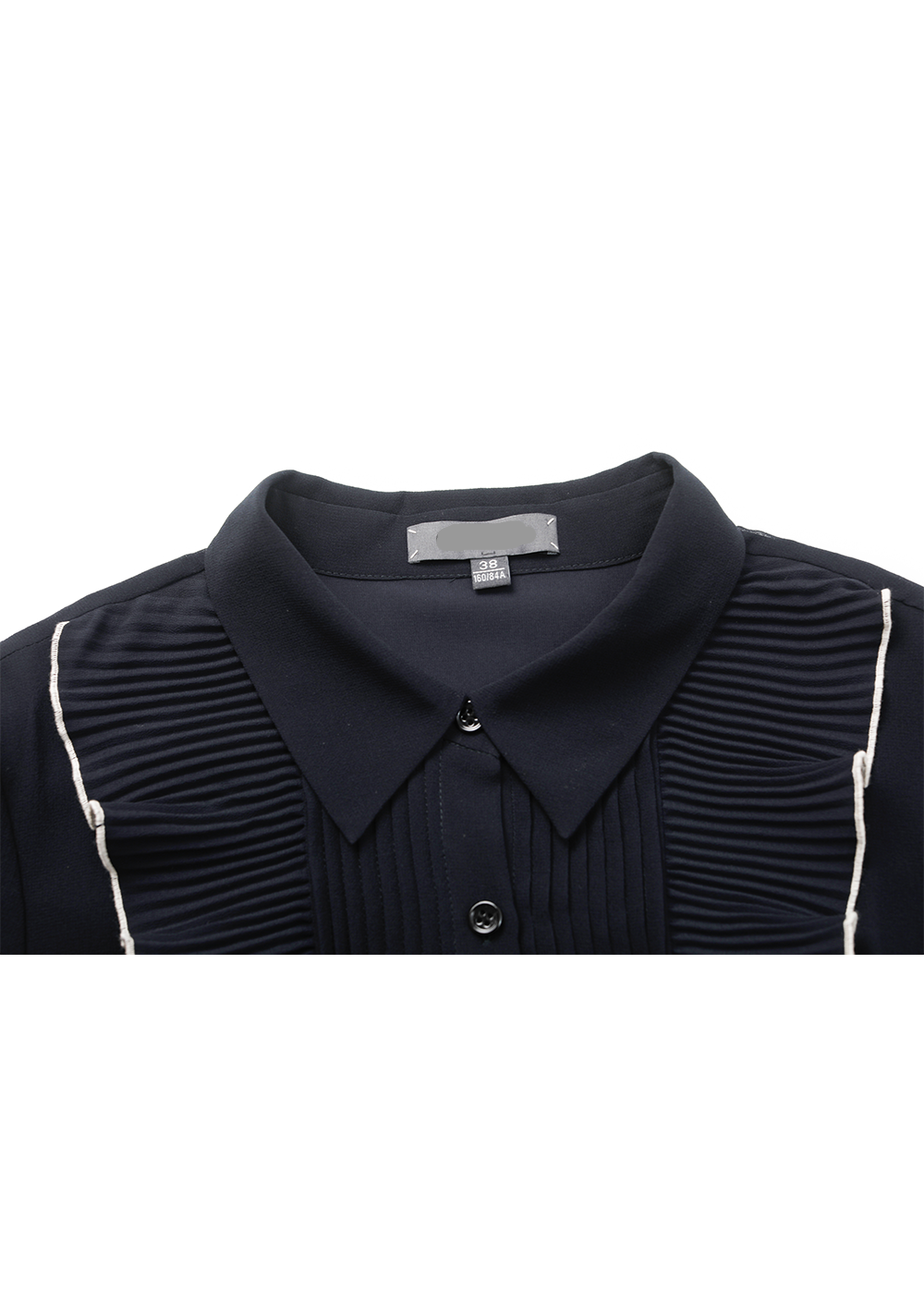SALAZIA Deep Blue Silk Blouses