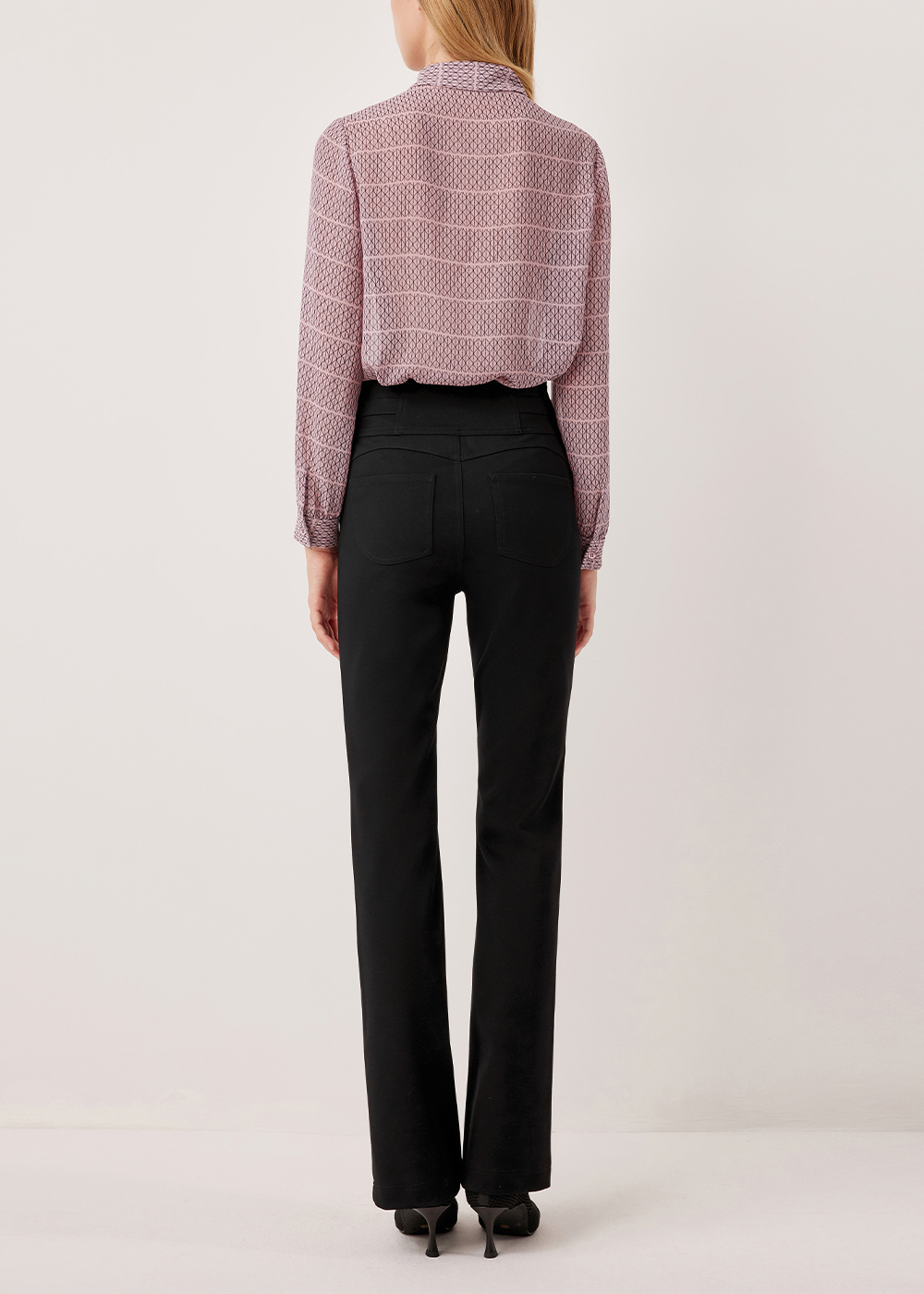 SALAZIA Pink Gingham Lace Blouses
