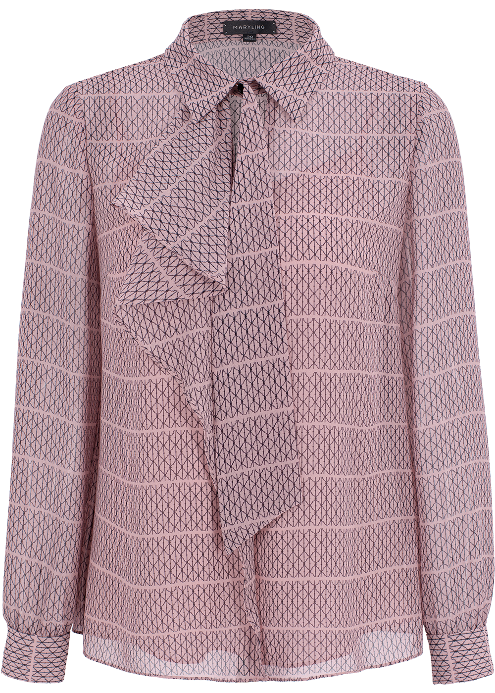 SALAZIA Pink Gingham Lace Blouses
