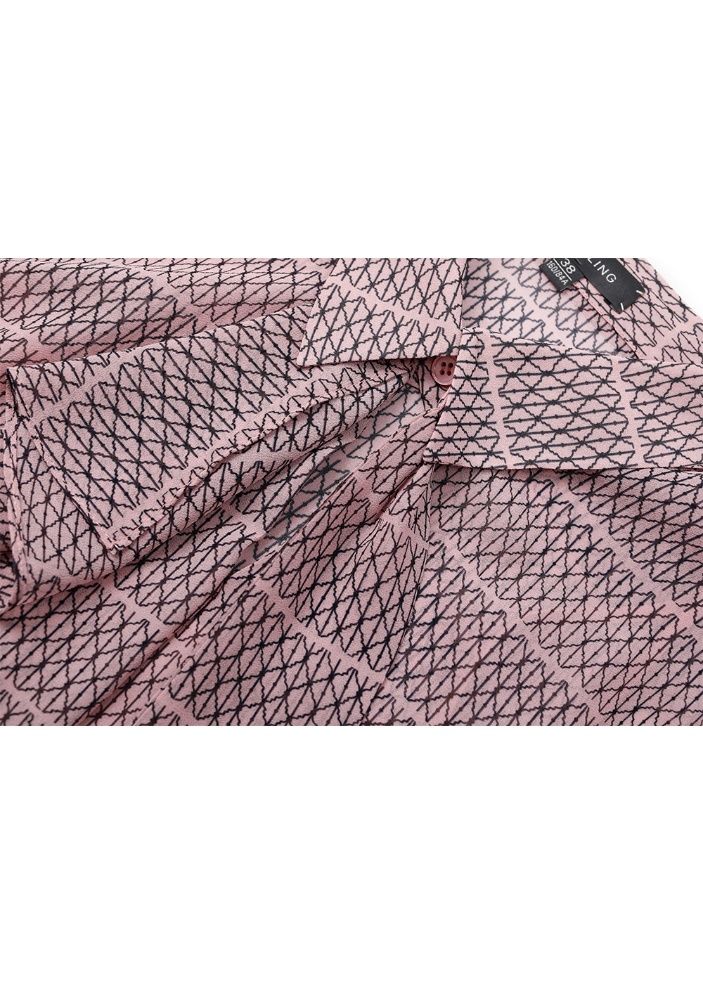 SALAZIA Pink Gingham Lace Blouses