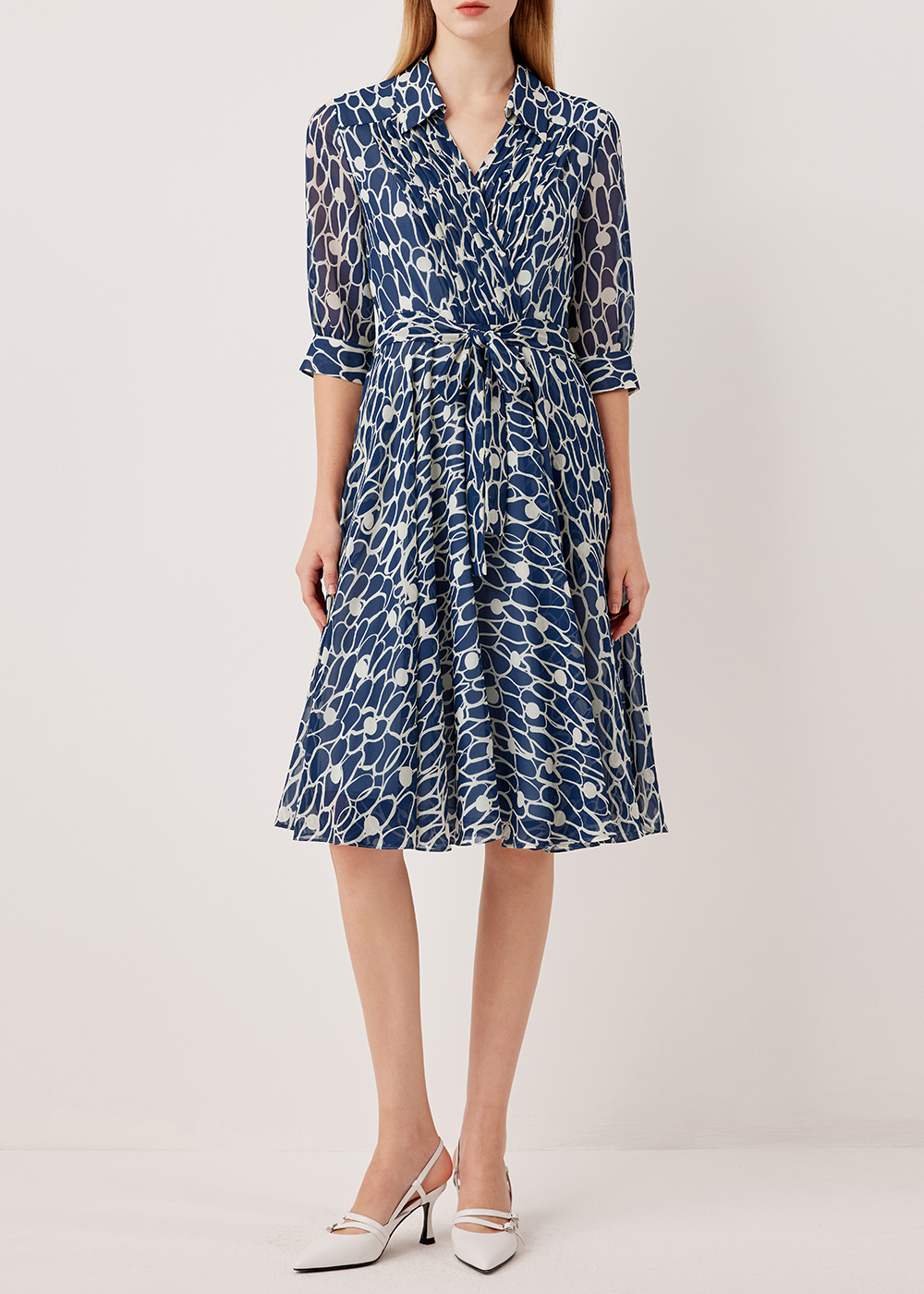SALAZIA Blue-White Dresses
