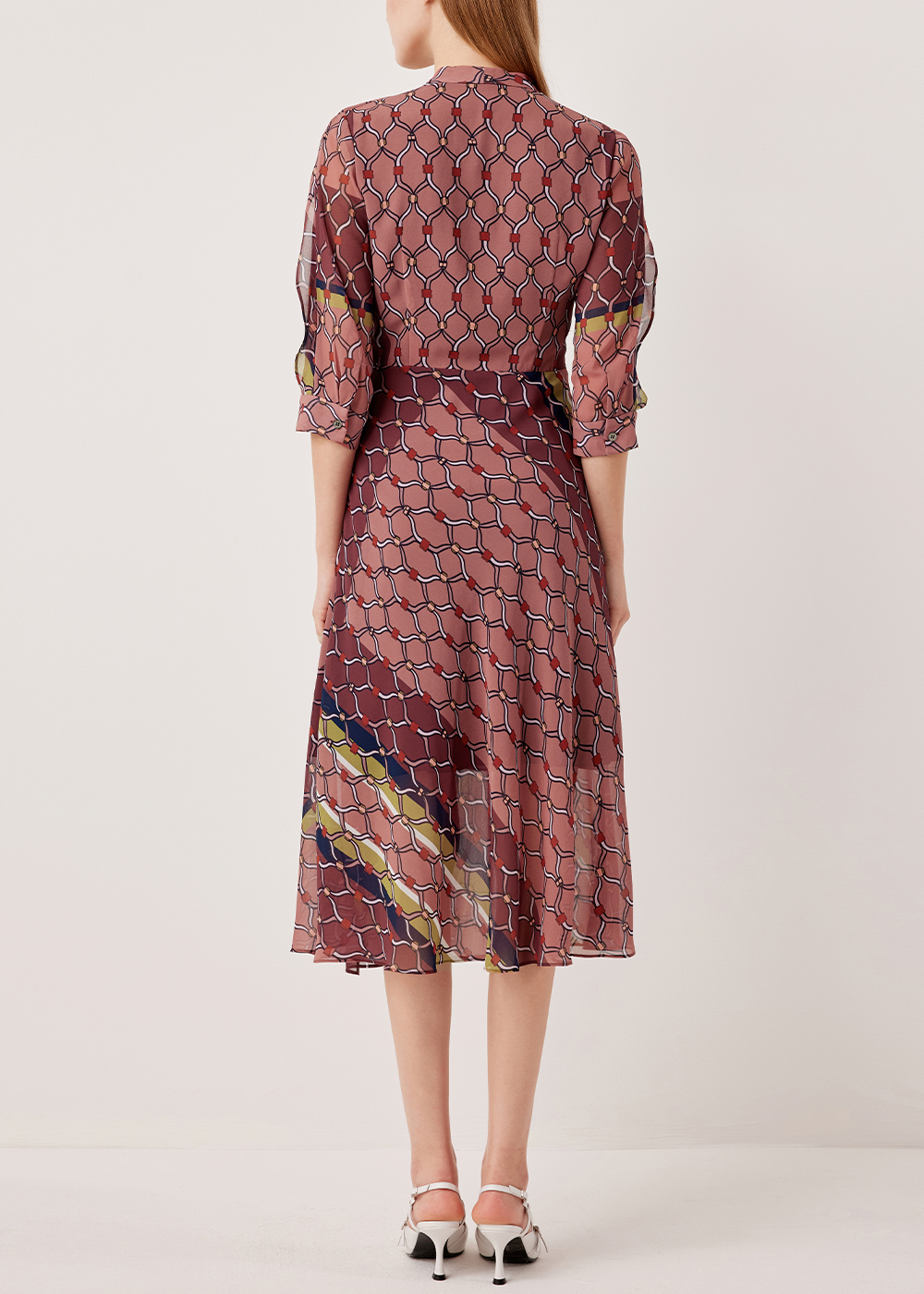 SALAZIA Dusty Pink Woven Mesh Dresses