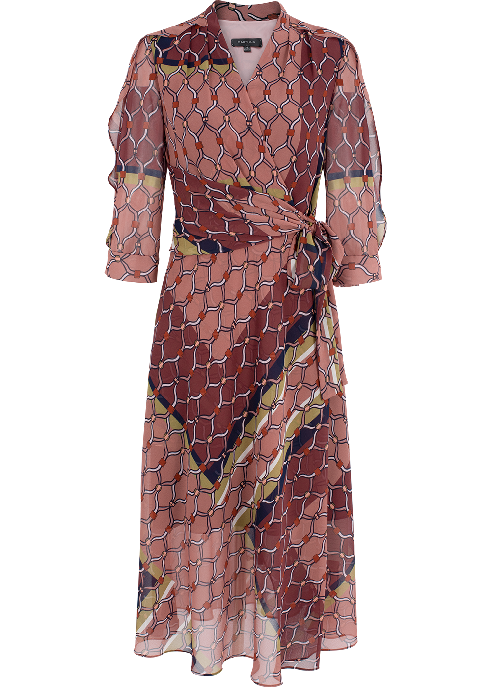SALAZIA Dusty Pink Woven Mesh Dresses