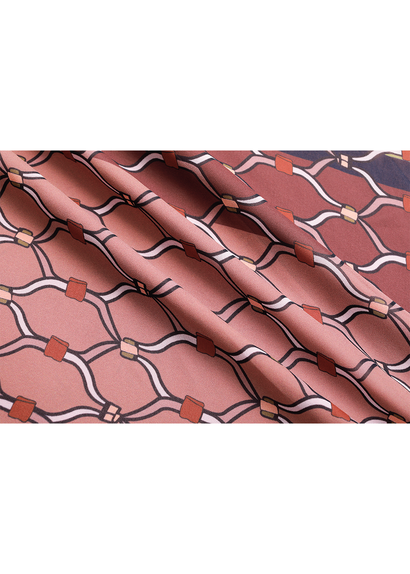SALAZIA Dusty Pink Woven Mesh Dresses