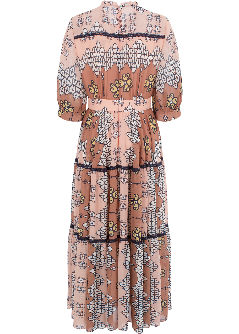 SALAZIA Pink Enchanted Garden Long-Sleeve Dresses