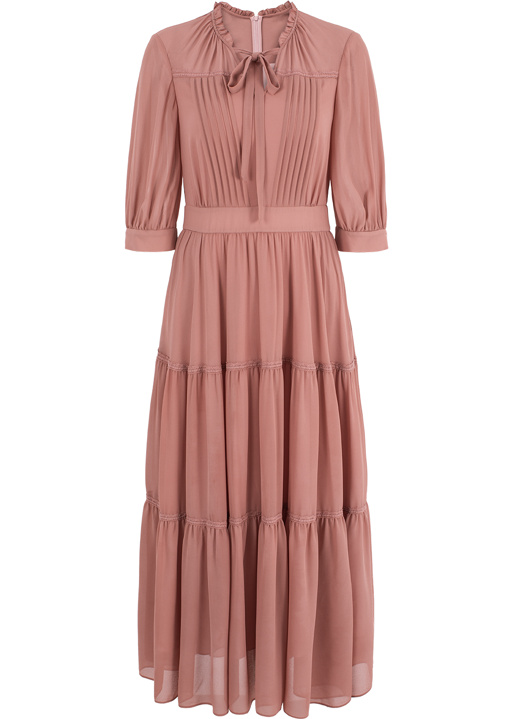 SALAZIA Pink Enchanted Garden Long-Sleeve Dresses