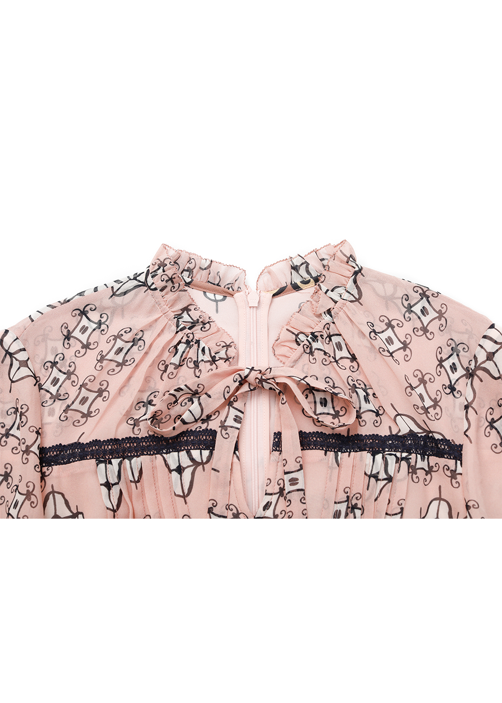 SALAZIA Pink Enchanted Garden Long-Sleeve Dresses