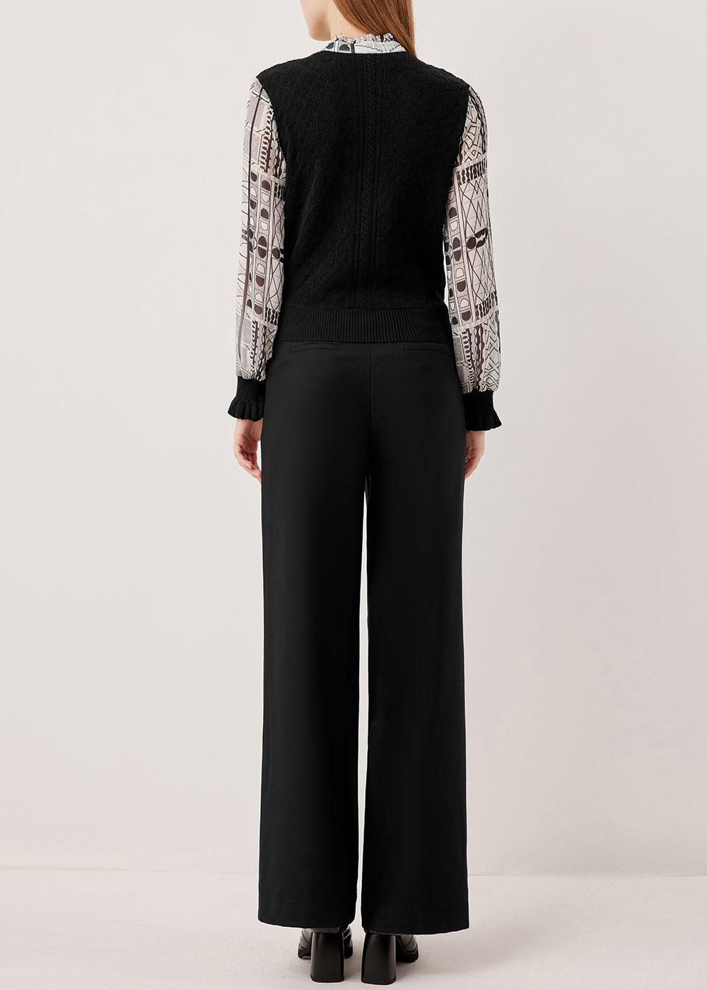 SALAZIA Black-White Stripe Blouses
