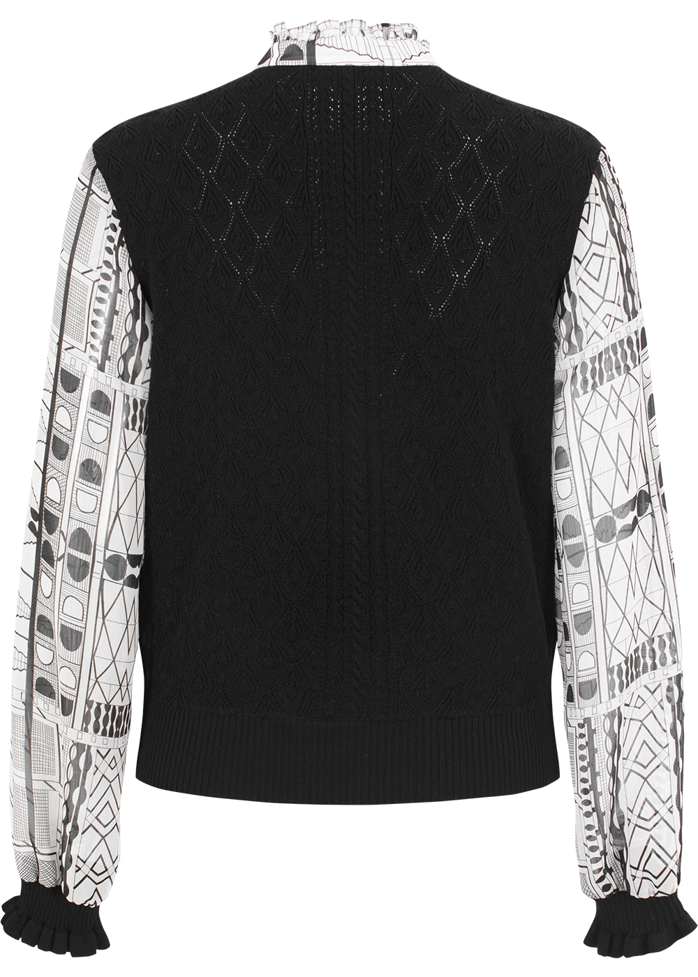 SALAZIA Black-White Stripe Blouses