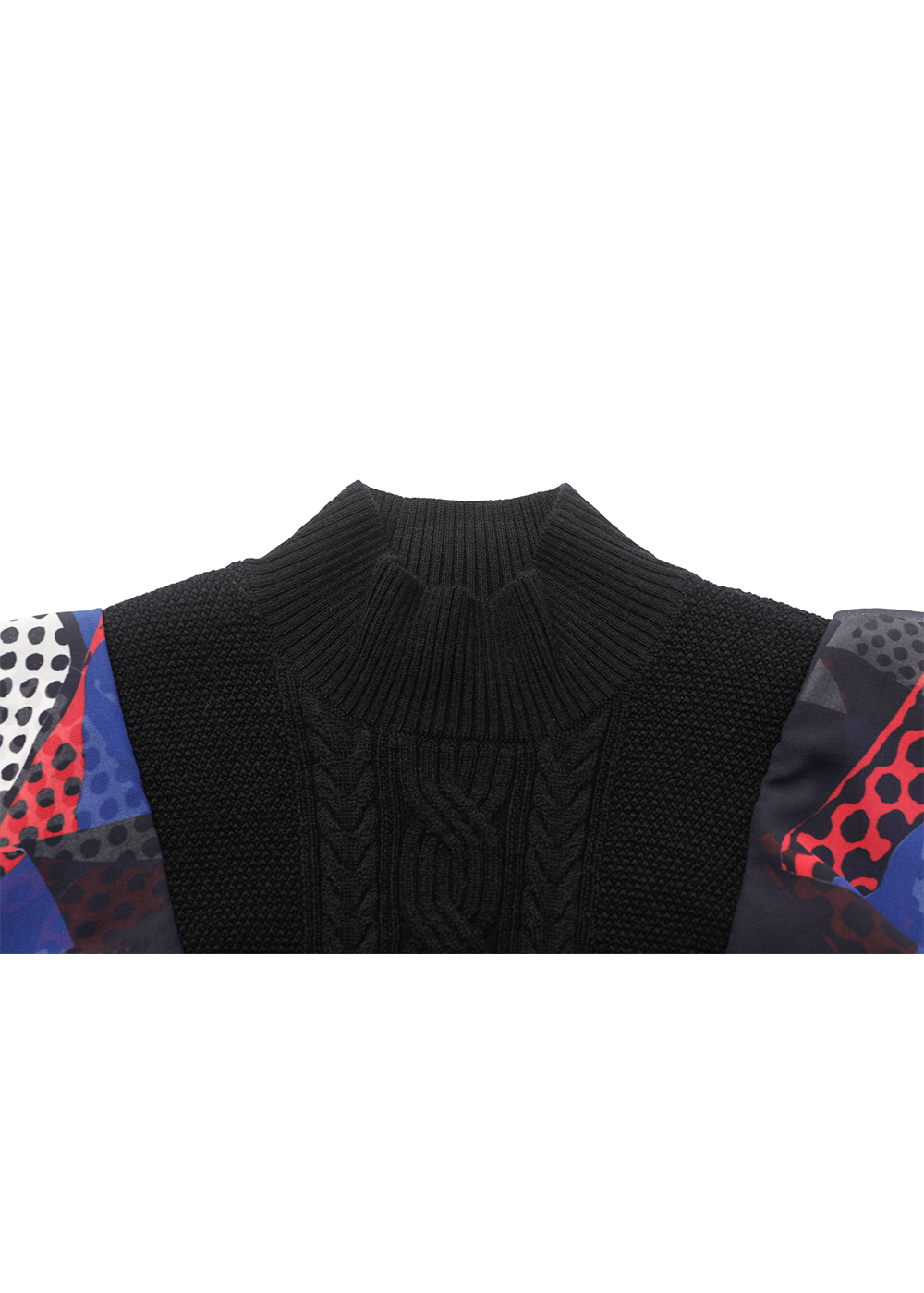 SALAZIA Blue-Red Stained Glass Blouses