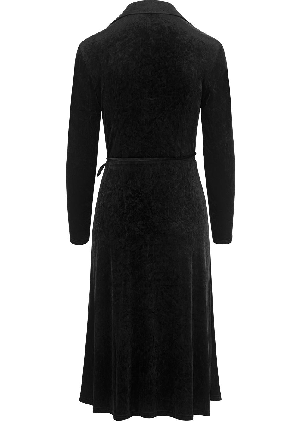 SALAZIA Black Triacetate Blend Long-Sleeve Dresses