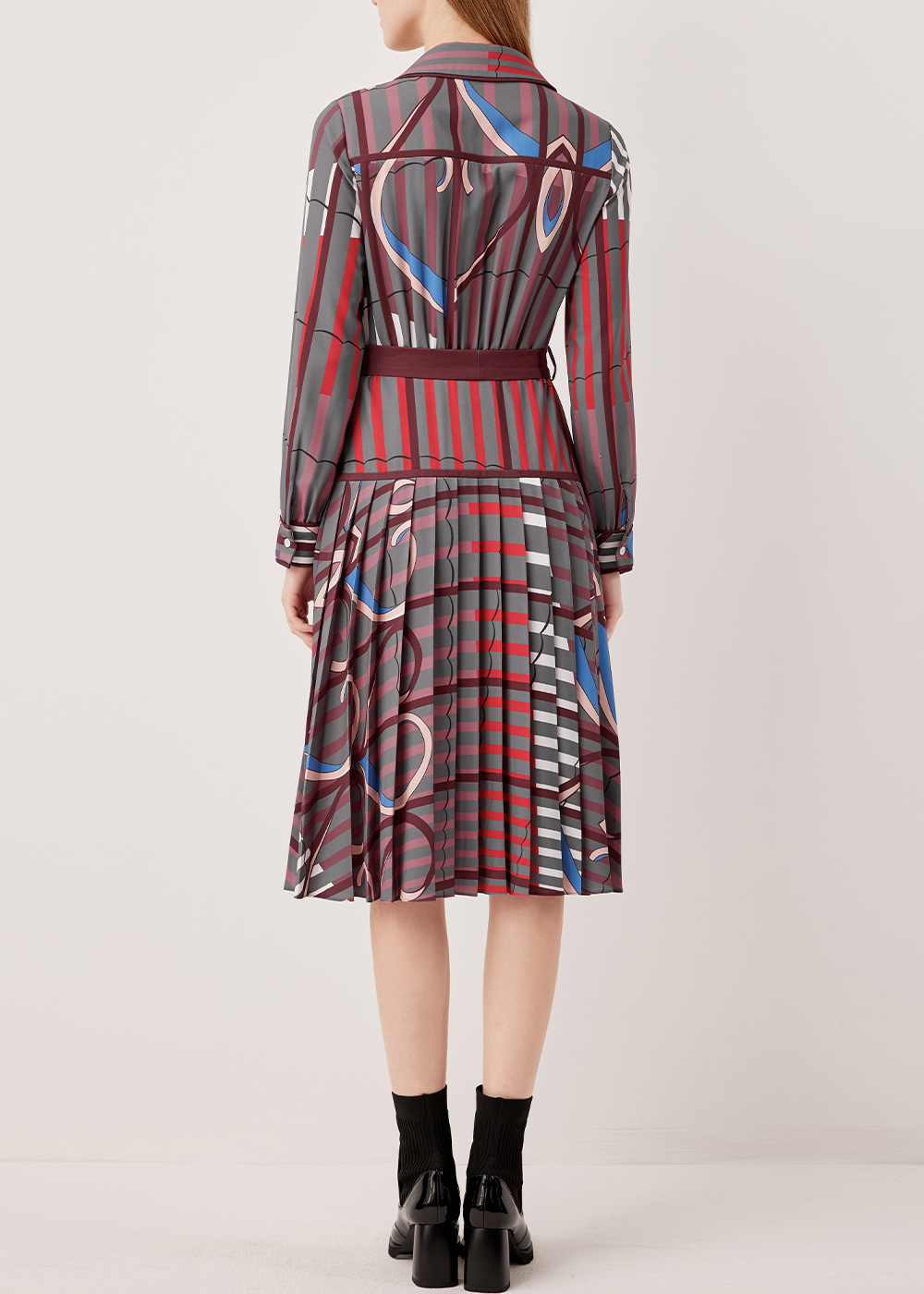 SALAZIA Purple Stripe Stretch Dresses