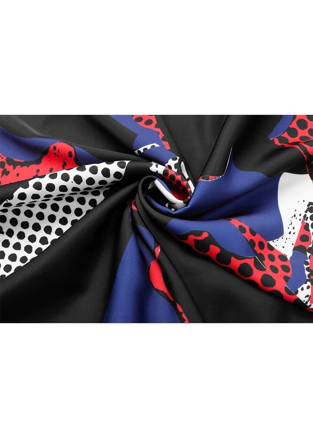 SALAZIA Blue-Red Stained Glass Fit-and-Flare Dresses
