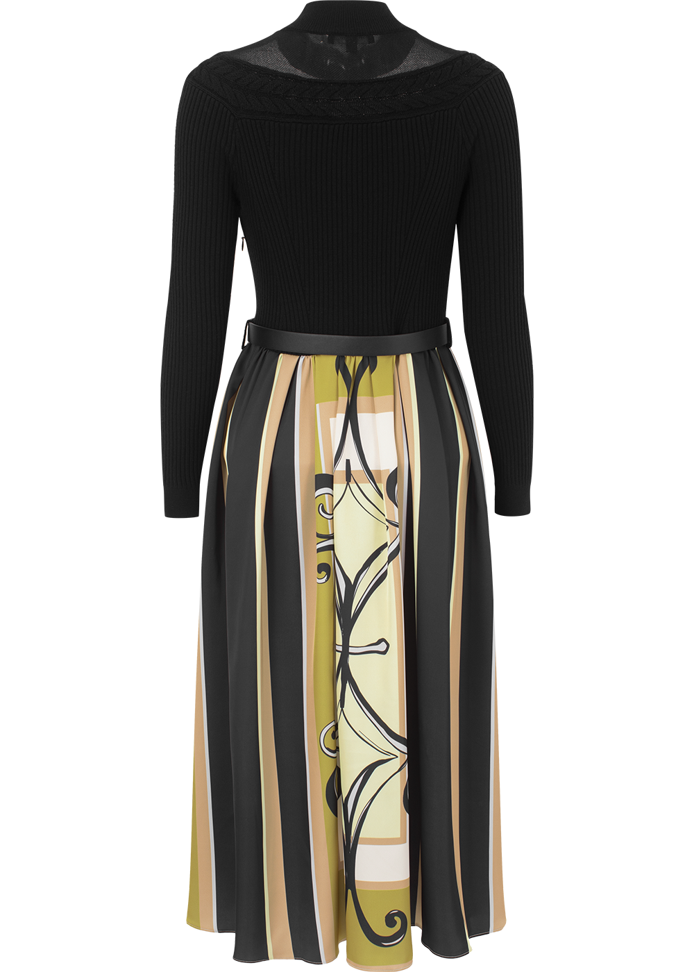 SALAZIA Black-Yellow Artisan Ironwork Dresses