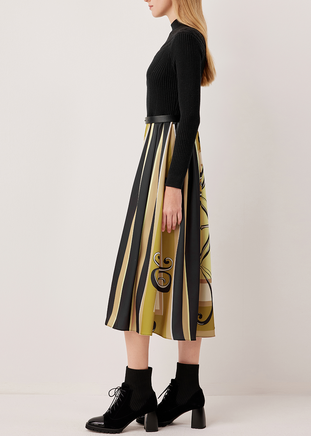 SALAZIA Black-Yellow Artisan Ironwork Dresses