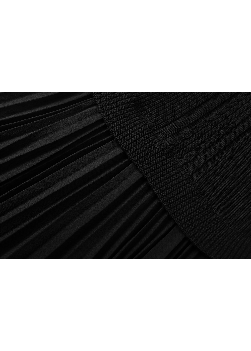 SALAZIA Black Wool Blend Long-Sleeve Dresses