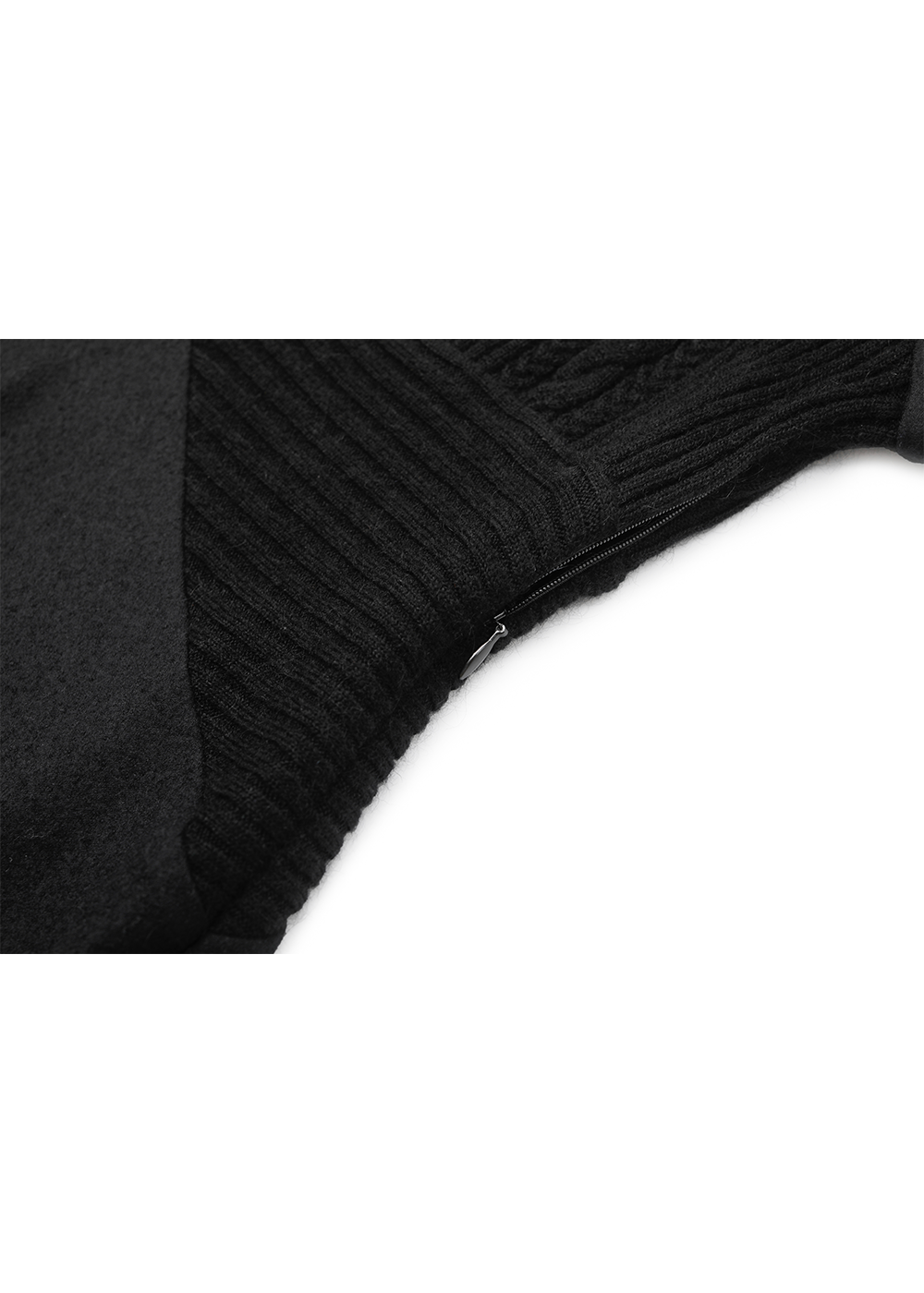 SALAZIA Black Wool Blend Fit-and-Flare Dresses