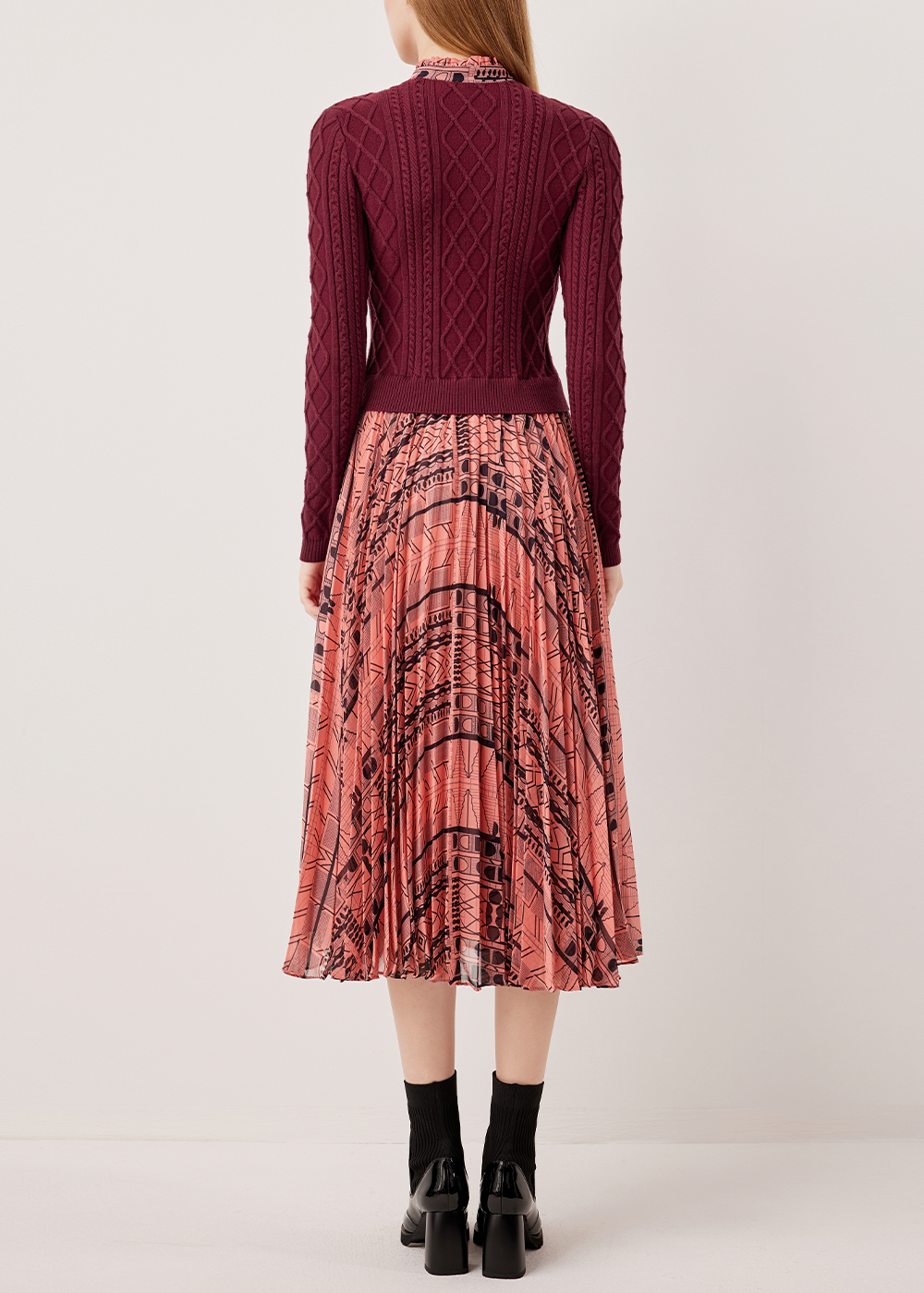 SALAZIA Pink Line Art Dresses