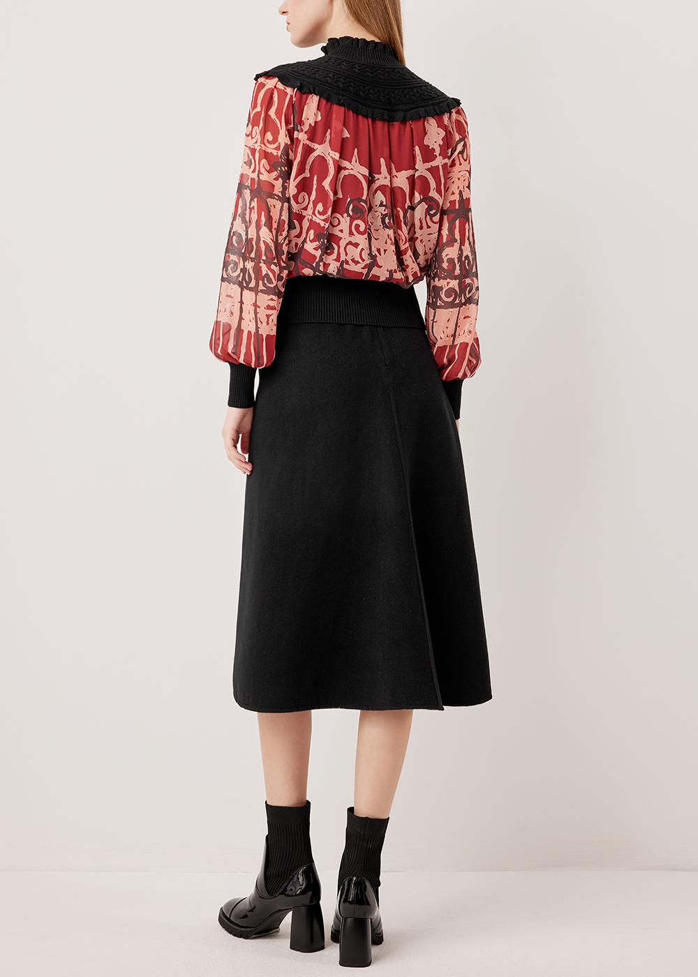 SALAZIA Red-Pink Stained Glass Blouses