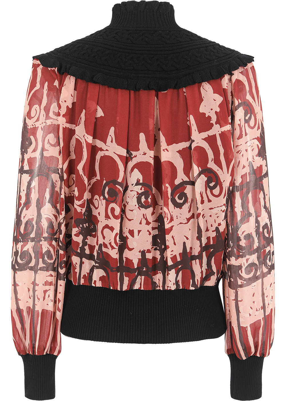 SALAZIA Red-Pink Stained Glass Blouses