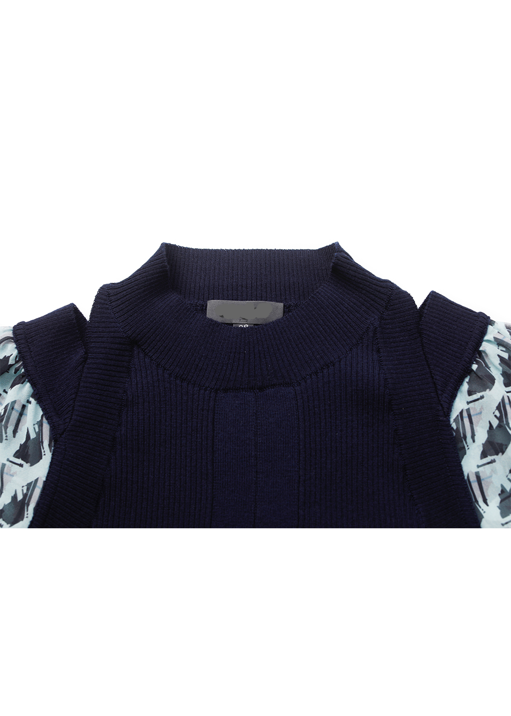 SALAZIA Blue-Black Houndstooth Blouses