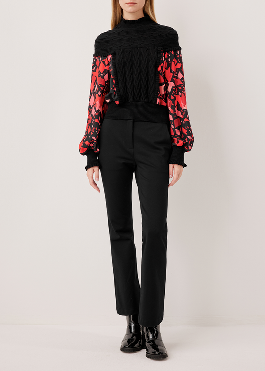 SALAZIA Red-Black Kaleidoscope Blouses