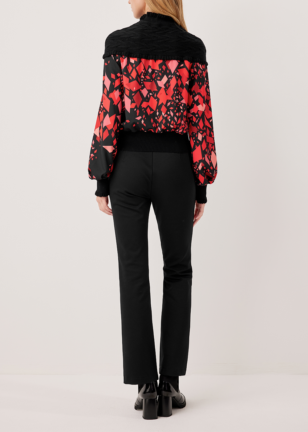 SALAZIA Red-Black Kaleidoscope Blouses