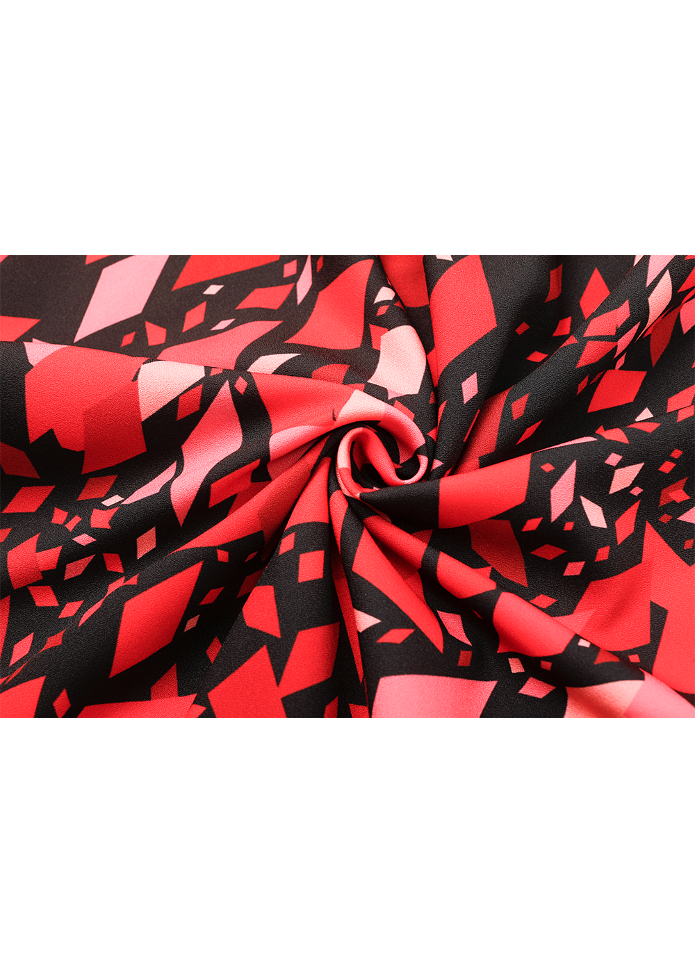 SALAZIA Red-Black Kaleidoscope Long-Sleeve Dresses