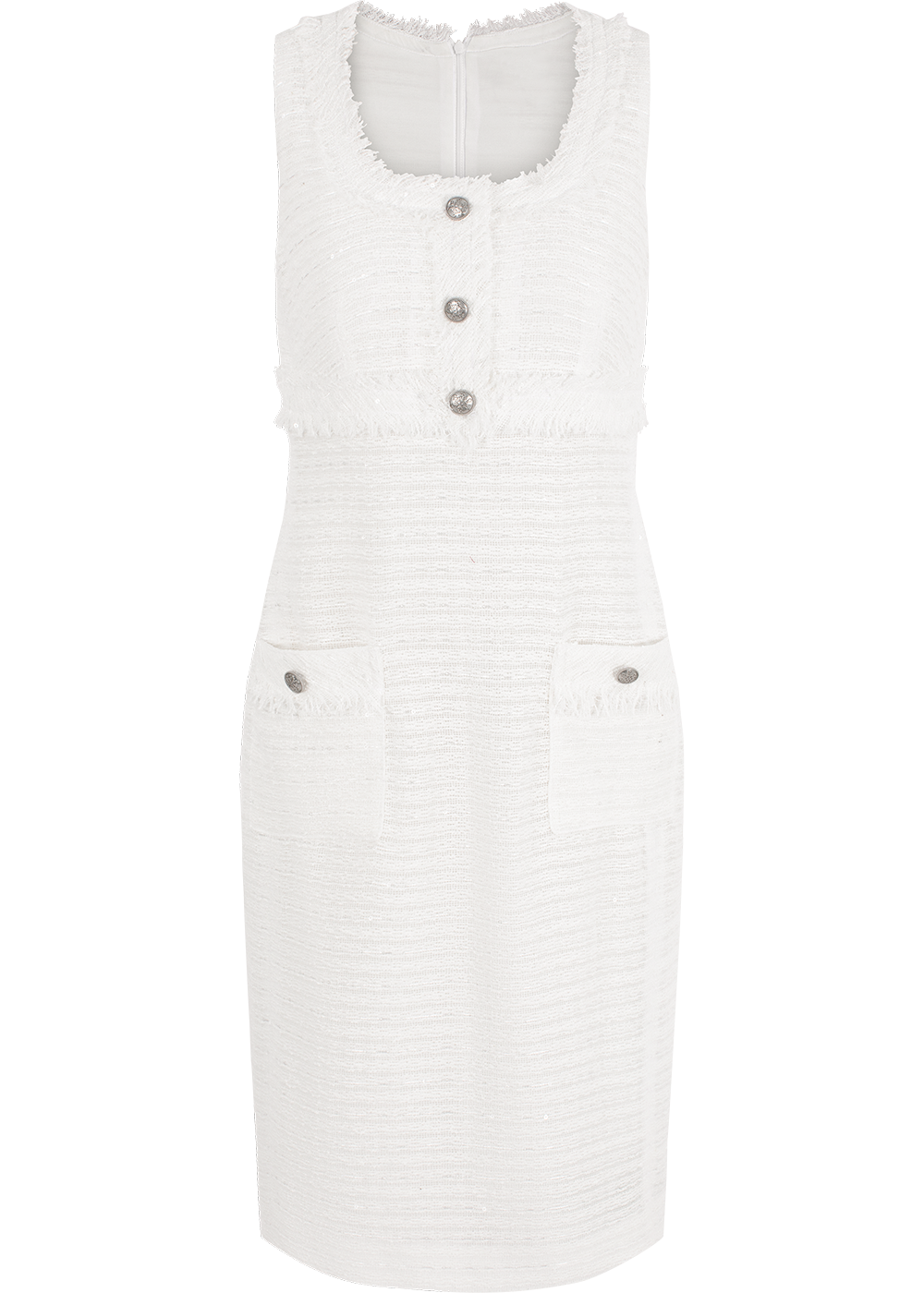 SALAZIA White Cotton-Polyester Blend Short-Sleeve Dresses