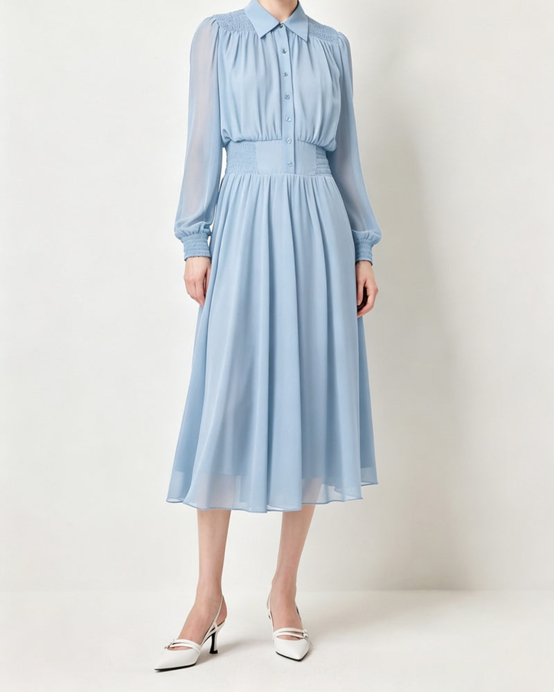 SALAZIA Sheer Waist-cinching Maxi Dresses