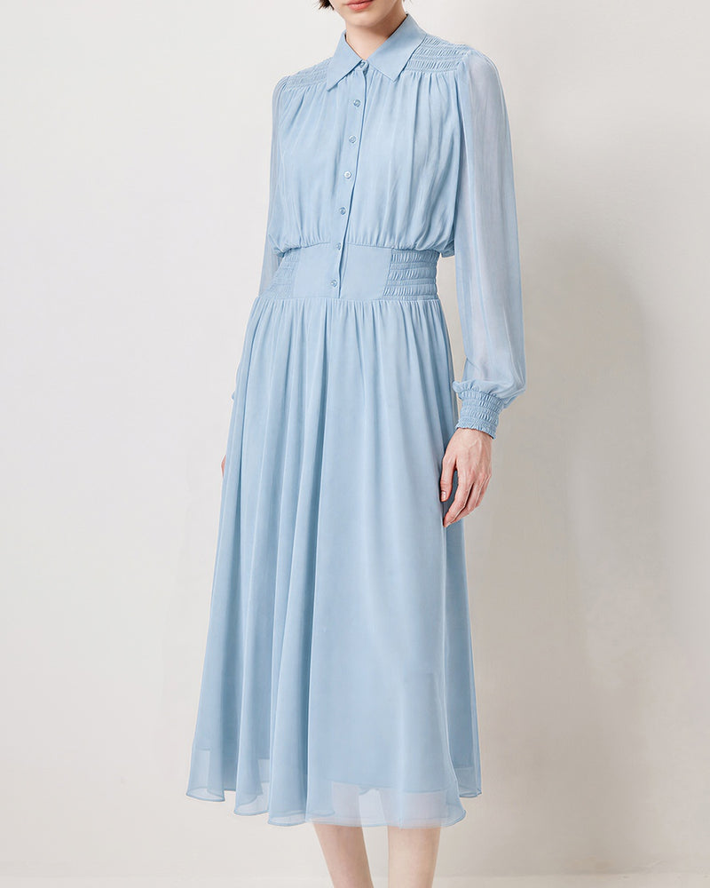 SALAZIA Sheer Waist-cinching Maxi Dresses