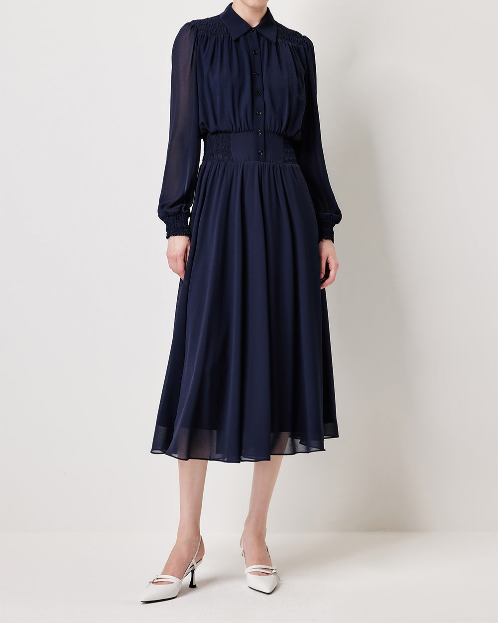 SALAZIA Sheer Waist-cinching Maxi Dresses