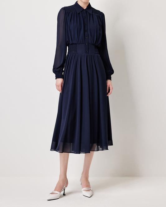 SALAZIA Sheer Waist-cinching Maxi Dresses