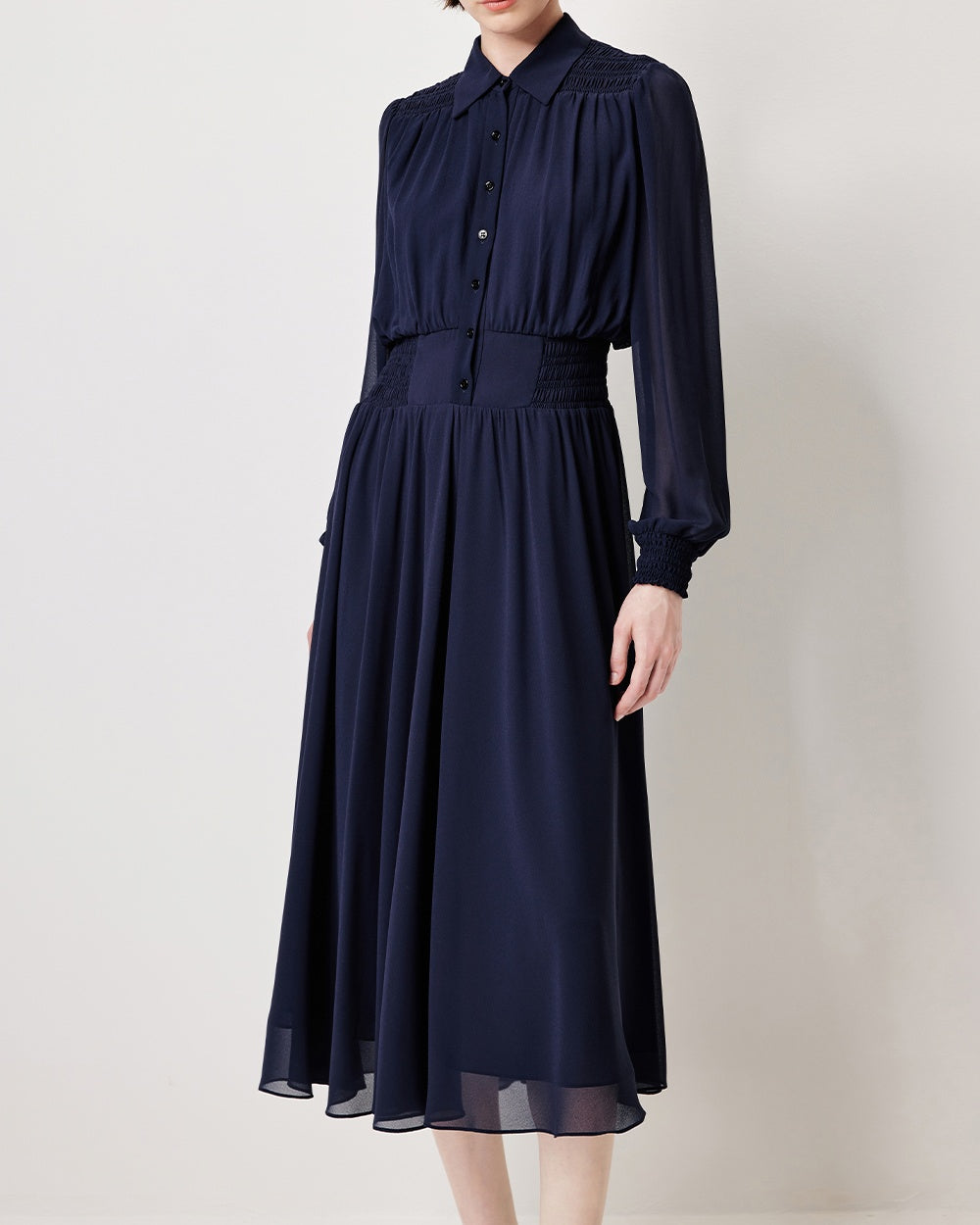 SALAZIA Sheer Waist-cinching Maxi Dresses