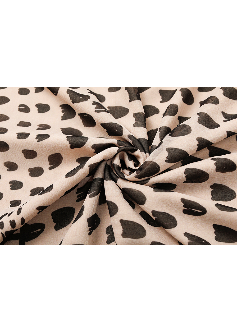 SALAZIA Apricot Tulip Print Long-Sleeve Dresses