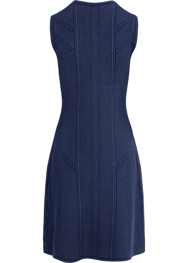 SALAZIA Cobalt Blue Viscose Blend Knit Dresses